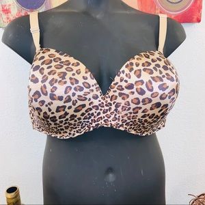 Leopard Print Strapless Bra